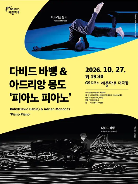 다비드 바뱅 & 아드리앙 몽도 <피아노 피아노> 포스터