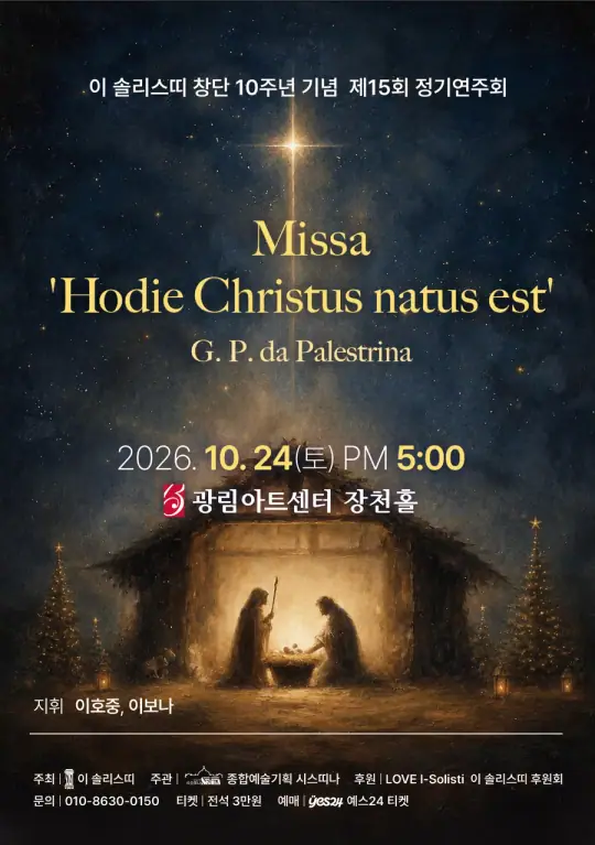 이 솔리스띠 제15회 정기연주회 포스터